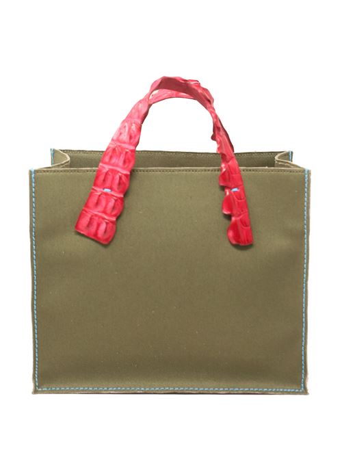 Olive green handbag Laboratorio Capri | GRETAOLIVAFUCSIA